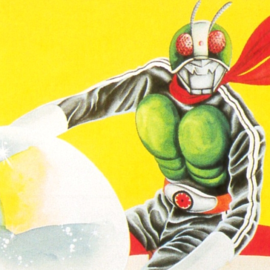 石ノ森章太郎の絵画作品　タイトルは、仮面ライダー